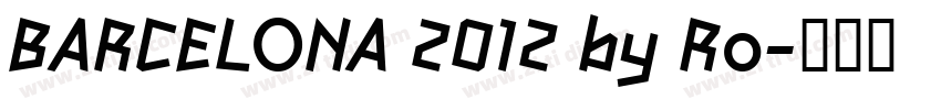 BARCELONA 2012 by Ro字体转换